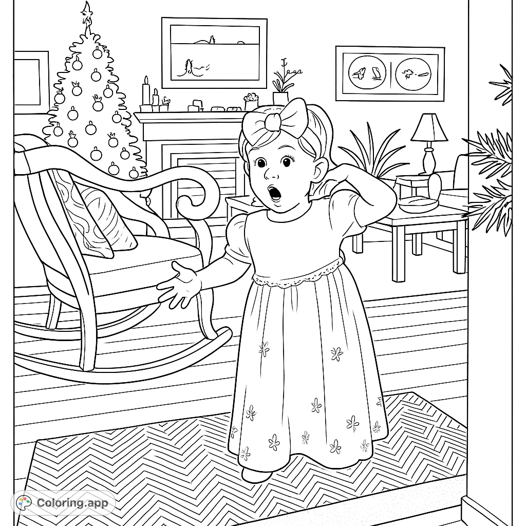 Capture a sweet child in a festive dress amidst a cozy holiday setting. Perfect for family fun and creative expression.