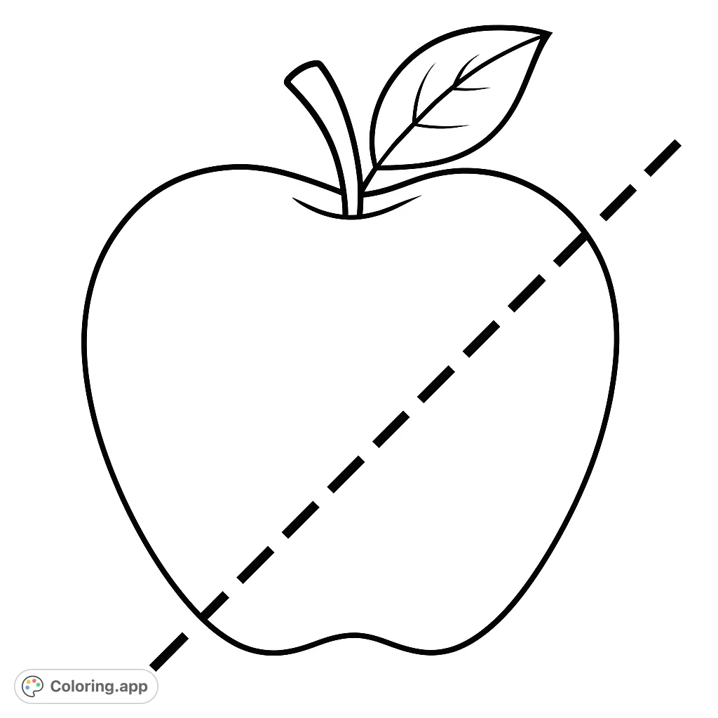 A basic dashed line for tracing and early learning, perfect for developing fine motor skills and pre-writing practice.