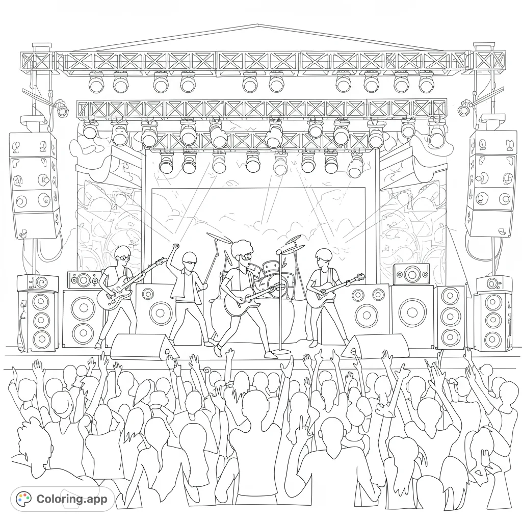 Dynamic Concert Stage - Coloring.app