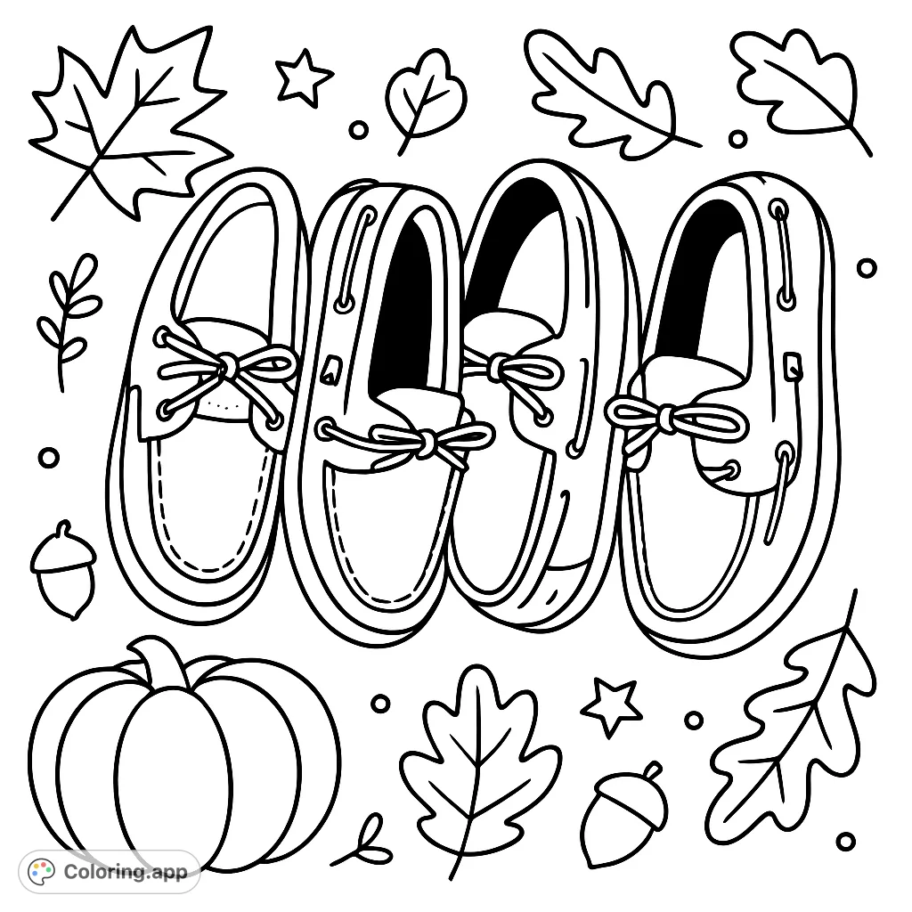 Explore a stylish collection of classic boat shoes. Perfect for fashion enthusiasts, this page features detailed footwear ready for your creative touch.