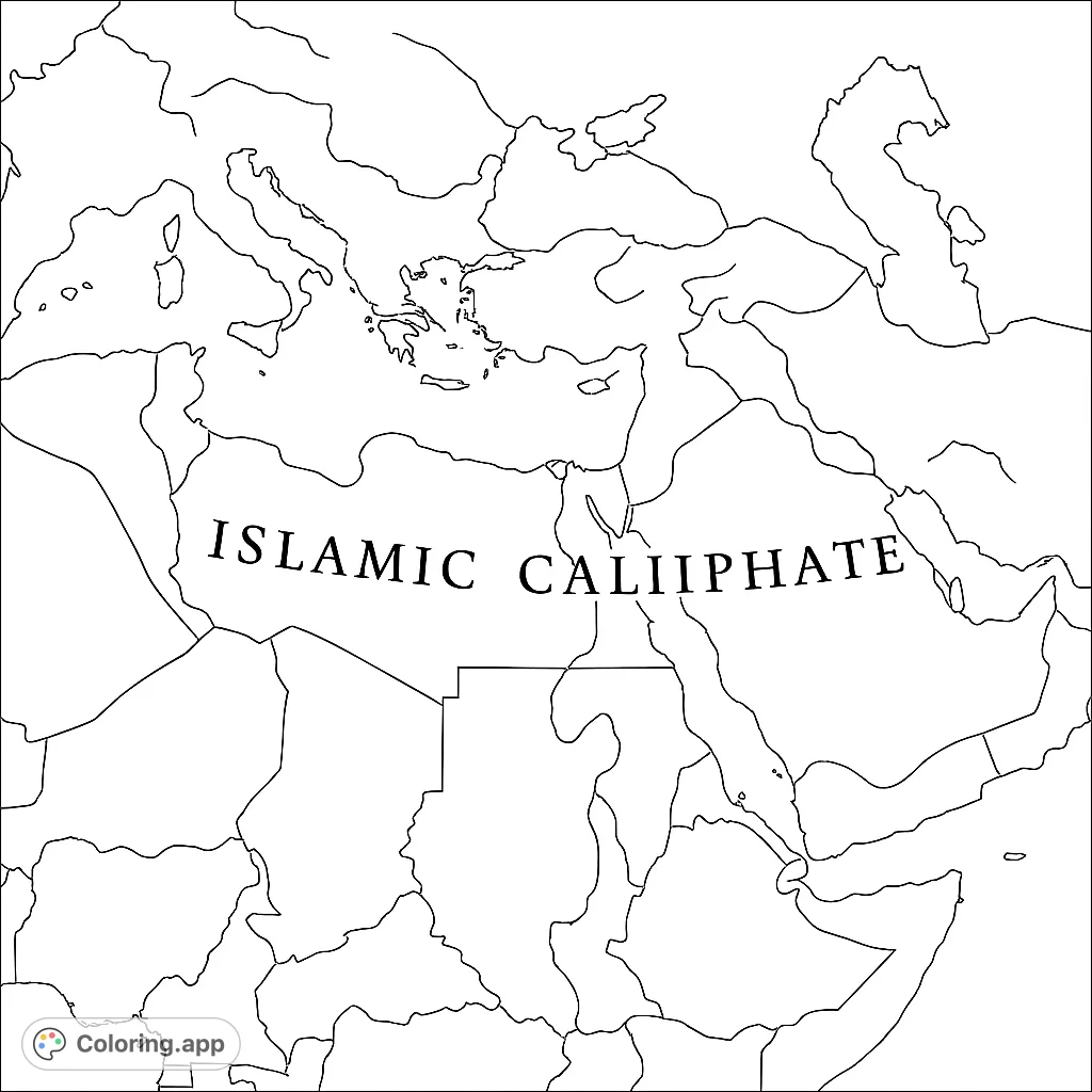 Explore a detailed historical map of a vast ancient empire. Perfect for history enthusiasts and those who enjoy intricate geographical designs.