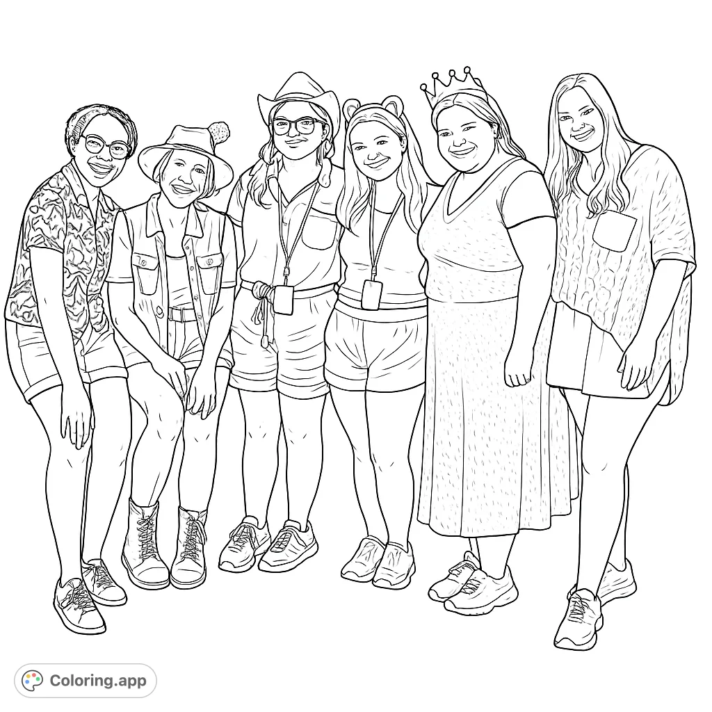 Safari Friends Group - Coloring.app