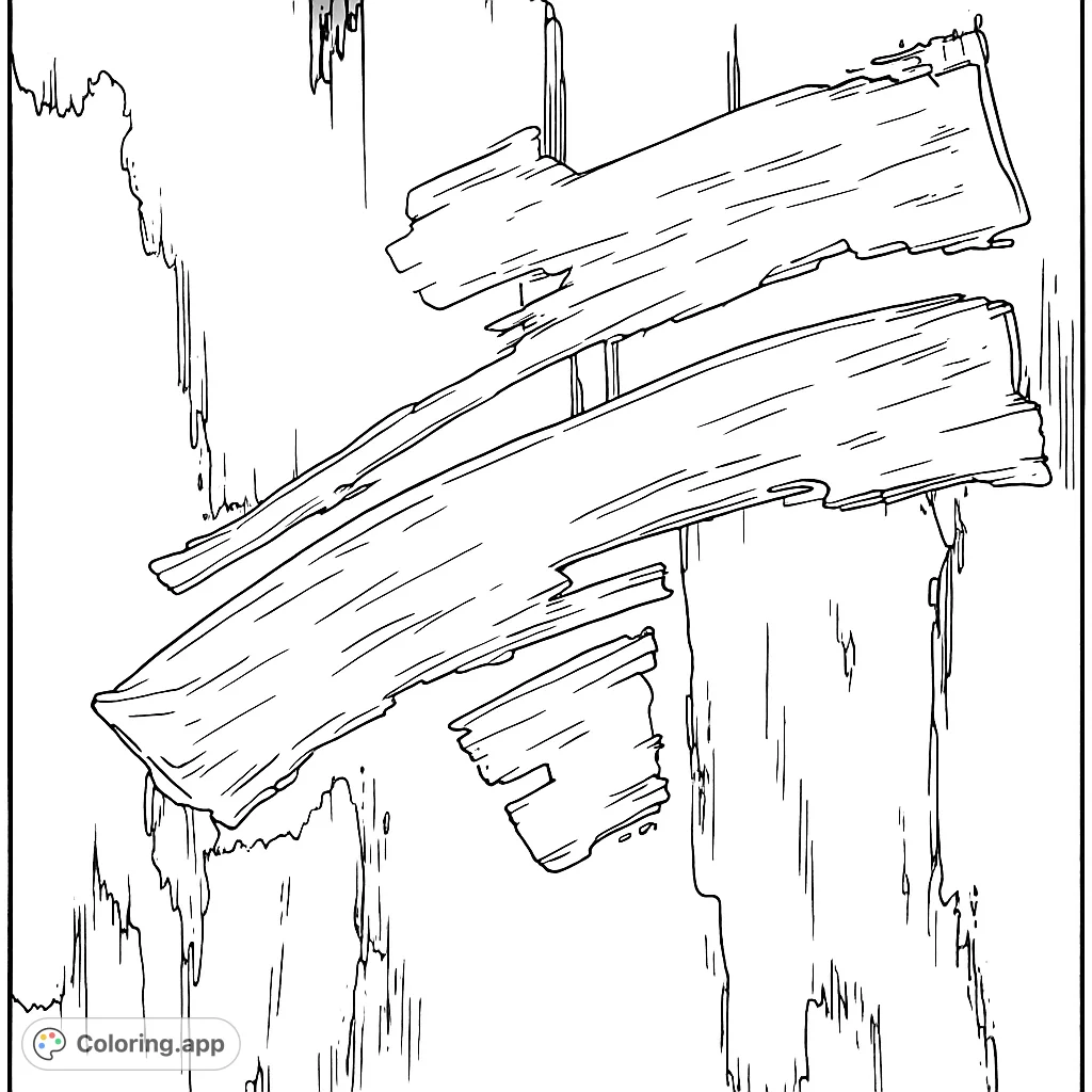Explore a modern abstract coloring page featuring dynamic strokes and textured forms. Unleash your creativity on this unique, free printable design.