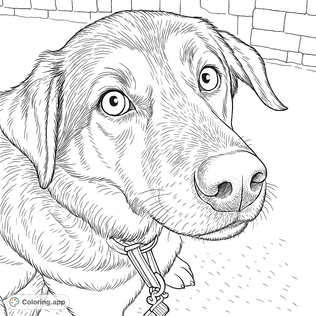 Capture the unique charm of an expressive dog with distinct eyes and detailed fur. A delightful animal portrait for all ages.
