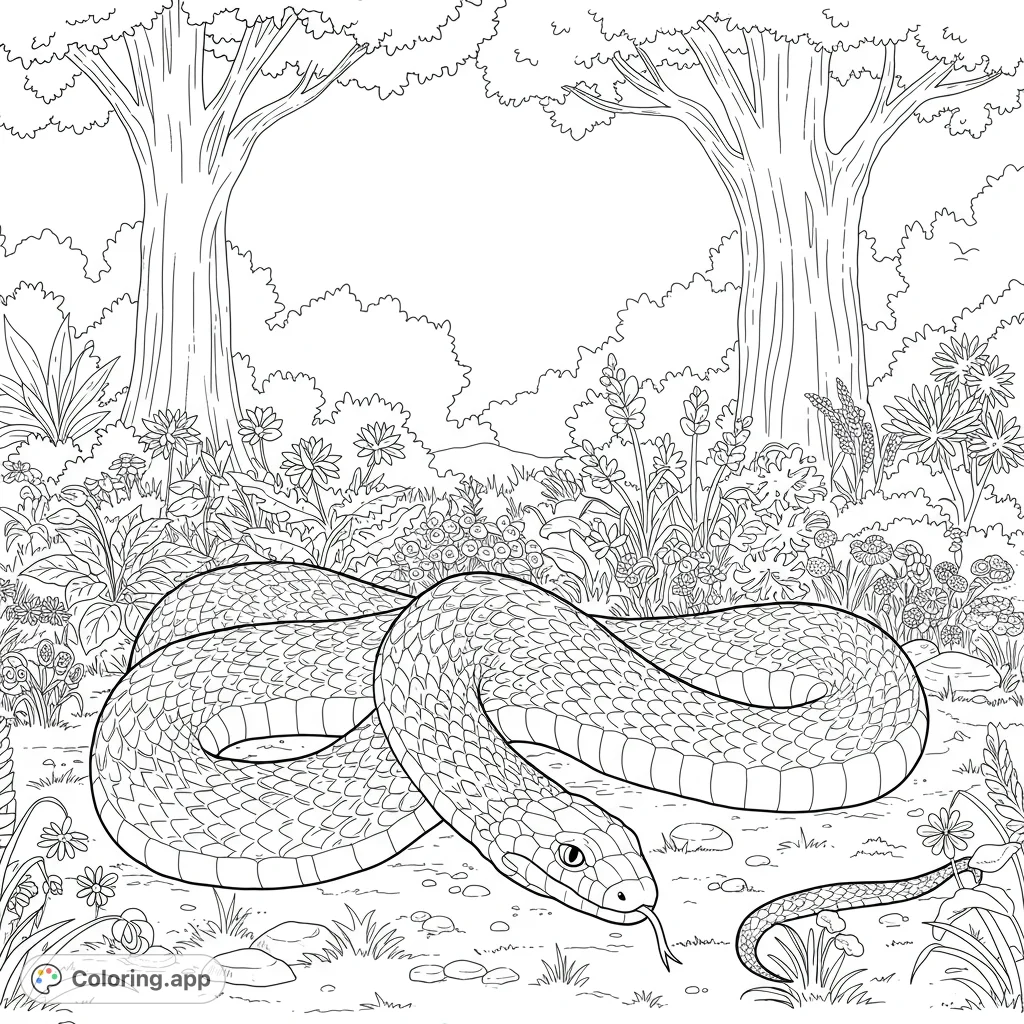 A powerful biblical scene depicting the serpent's punishment in the Garden of Eden, surrounded by lush foliage and ancient trees.
