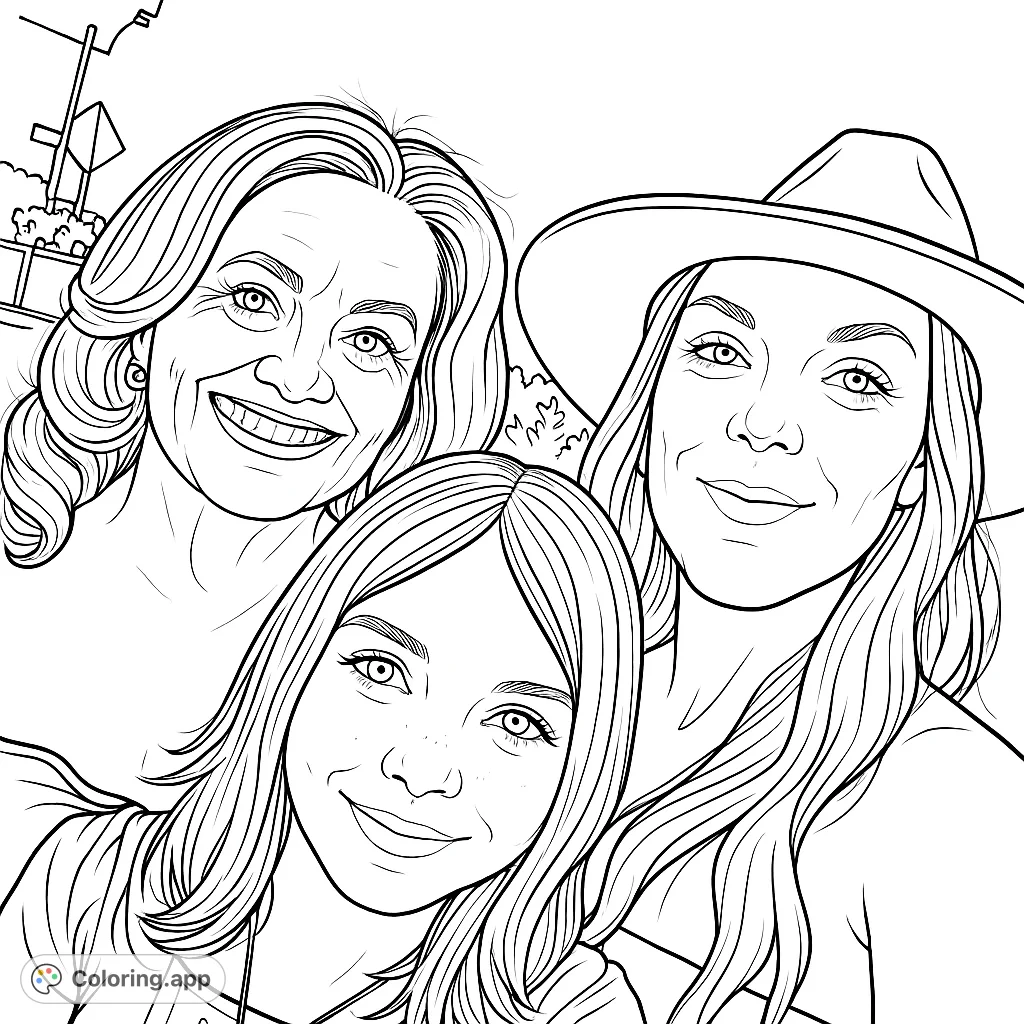 Capture the warmth of family with this portrait featuring three smiling individuals. A heartwarming scene perfect for all ages.
