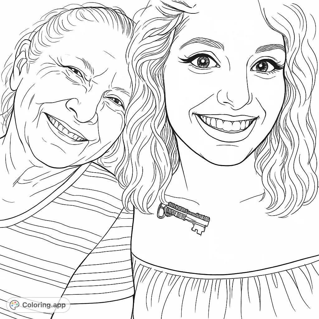 Capture the warmth of a shared smile with this heartwarming portrait of two individuals. Perfect for expressing connection and joy.