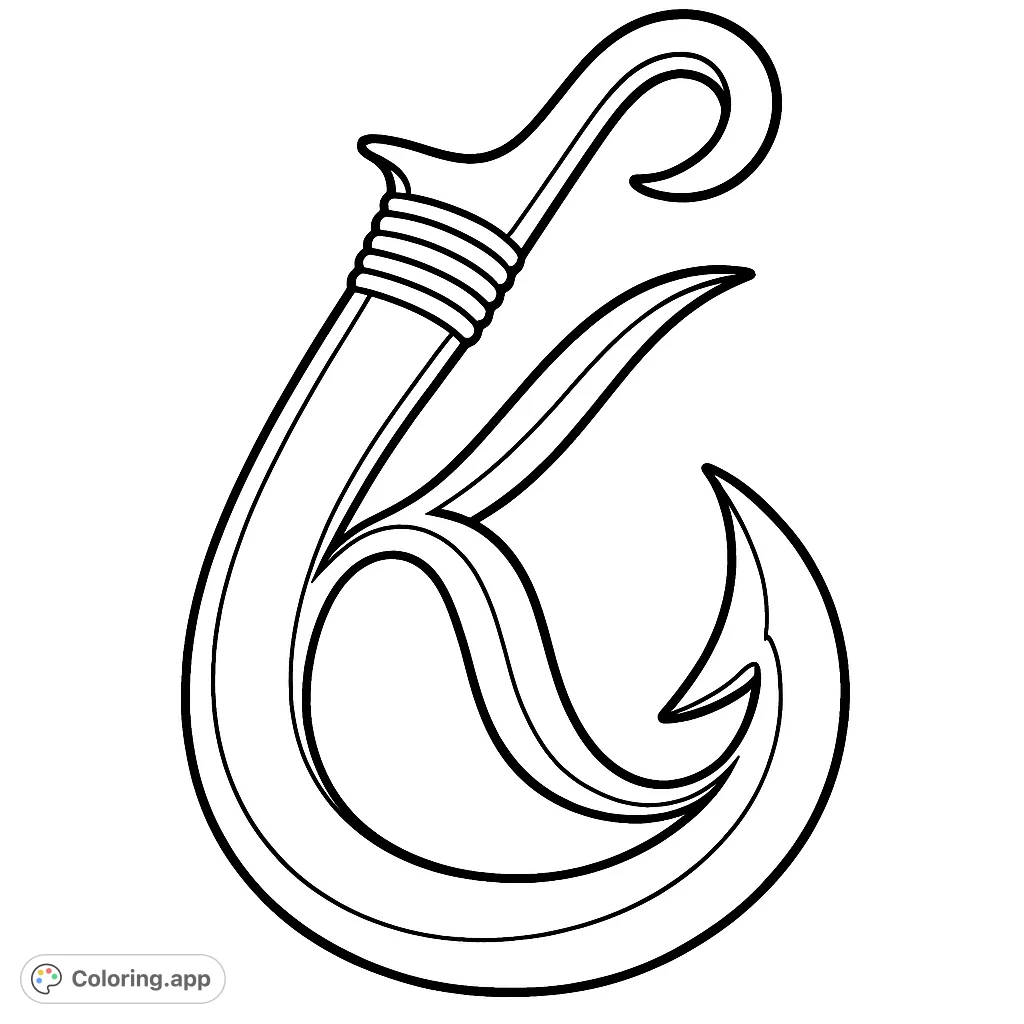 Discover the beauty of a traditional hei matau fish hook. This cultural symbol offers a unique and engaging coloring experience for all ages.