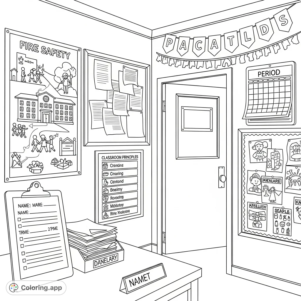 Explore a detailed classroom scene filled with everyday objects and cleverly hidden words. A fun and engaging challenge for all ages.