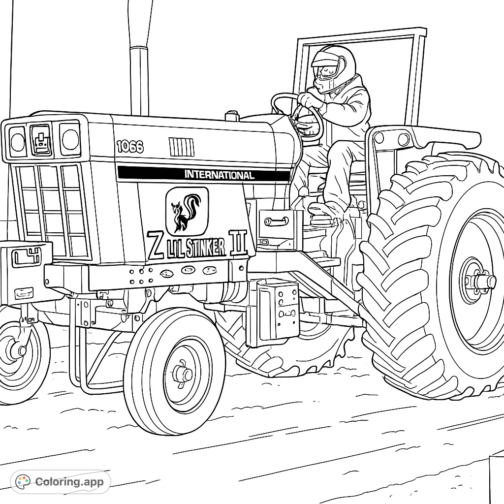 Experience the thrill of a tractor pull with this powerful machine and its determined driver. Perfect for fans of heavy machinery and motorsports.
