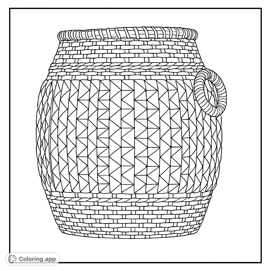 Discover the beauty of a meticulously crafted woven basket, featuring intricate patterns and textures, ready for your creative touch.