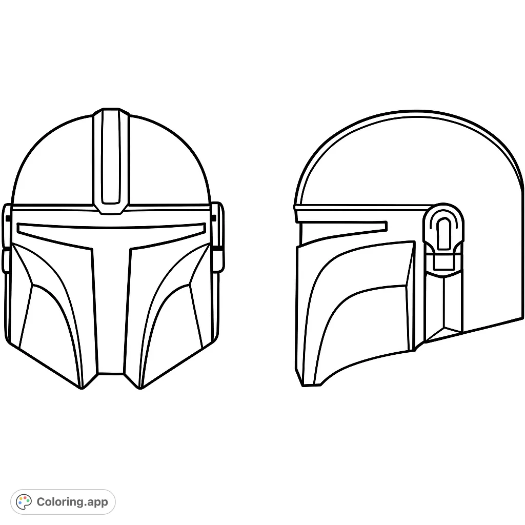 Explore a futuristic warrior helmet design with front and side views. Perfect for fans of space adventures and intricate armor.