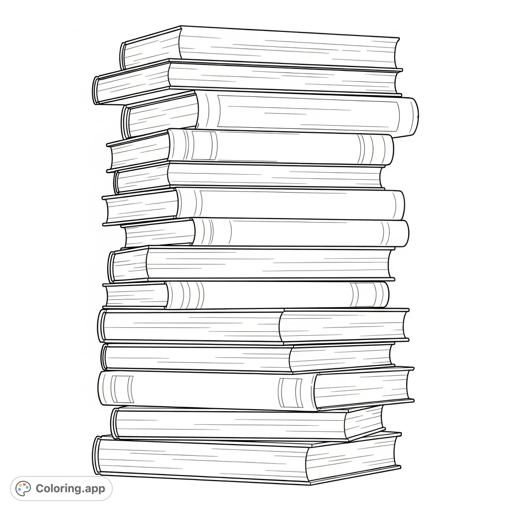 A charming stack of ten books with blank spines, ready for your creative titles and designs. Perfect for book lovers and aspiring authors.