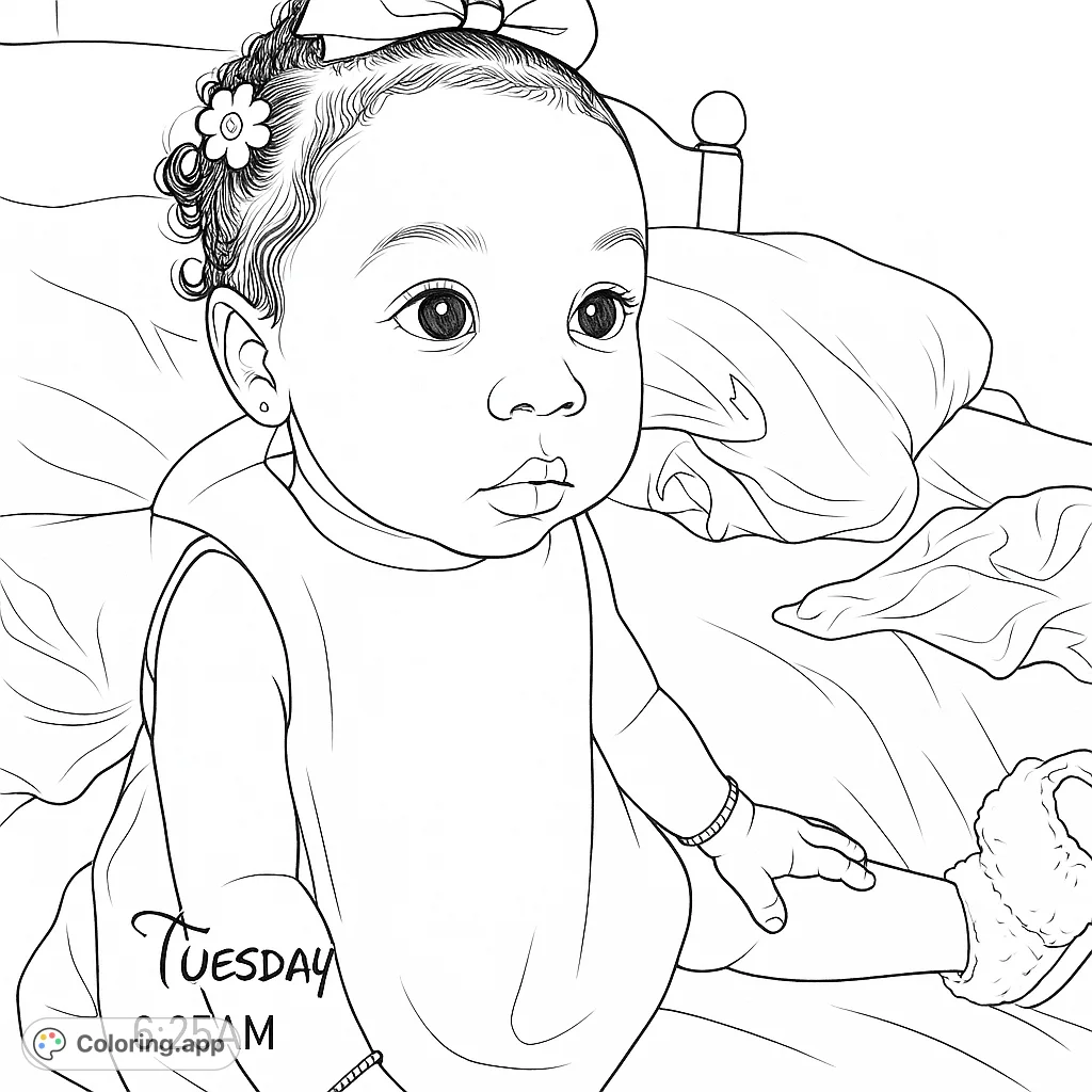 Capture the innocence of a sweet baby in a cozy setting. Perfect for nurturing creativity and fine motor skills.