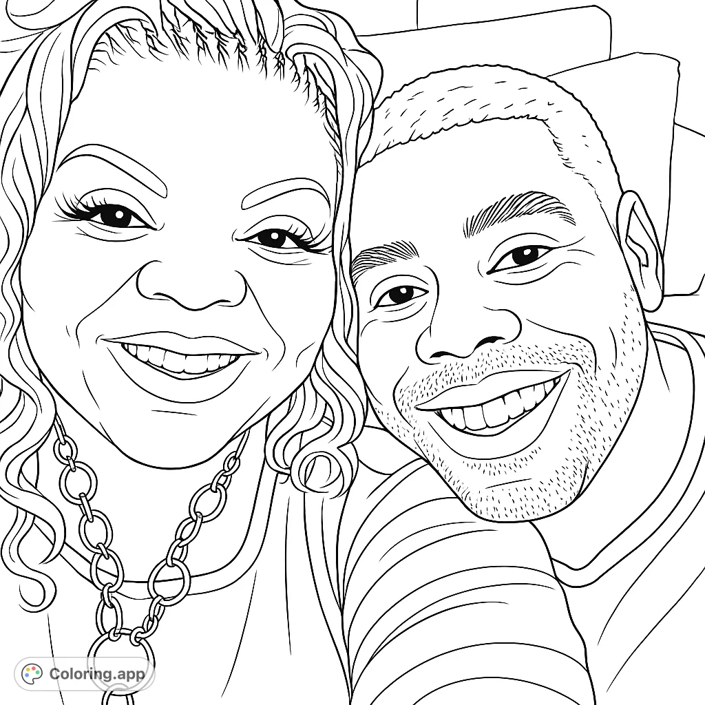 A heartwarming close-up of a smiling couple, radiating joy and connection. Perfect for personalizing with your favorite shades and celebrating togetherness.