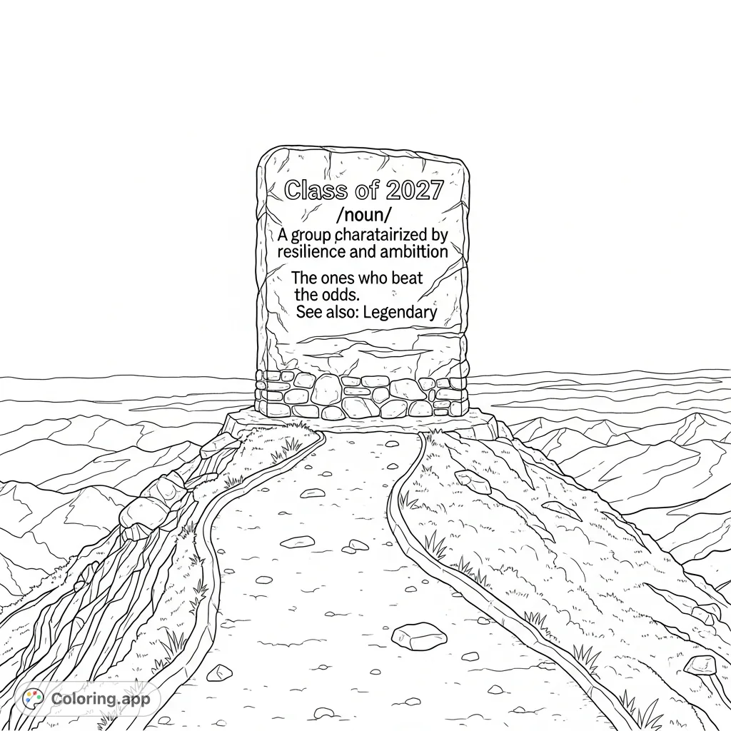 Conquer a symbolic mountain peak with an inspirational Class of 2027 plaque, celebrating resilience and ambition. Perfect for achievers!