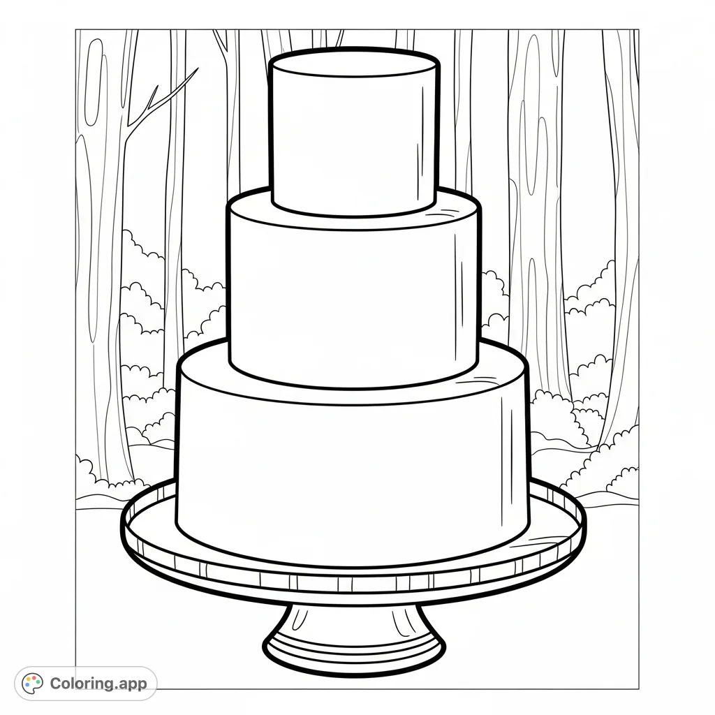 A beautiful three-tier wedding cake, a blank canvas awaiting your creative designs. Perfect for aspiring bakers and artists alike!