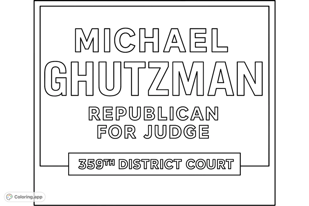 Pre Judging Lettering Judge Campaign Text - Coloring.app