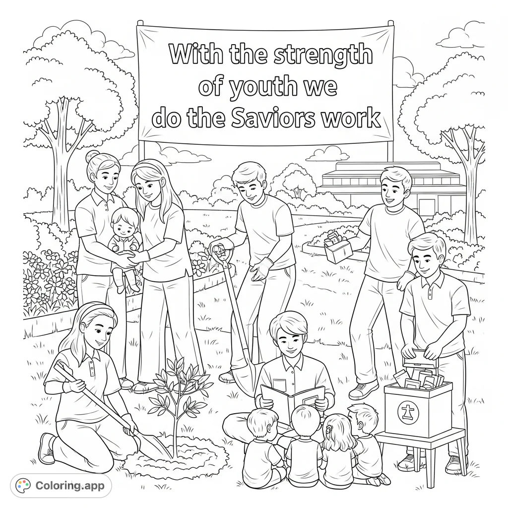 Service Week Coloring Pages Youthful Service and Purpose - Coloring.app