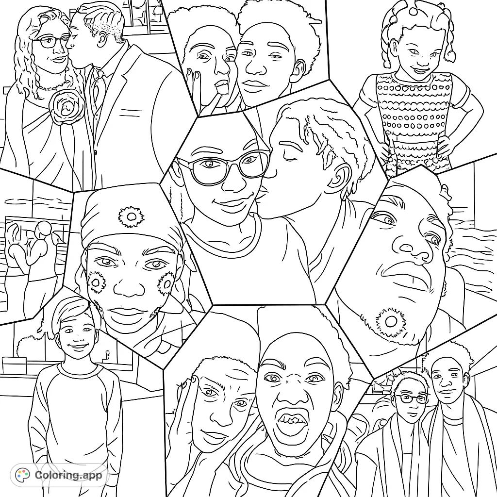 Family Memories Photo Collage - Coloring.app