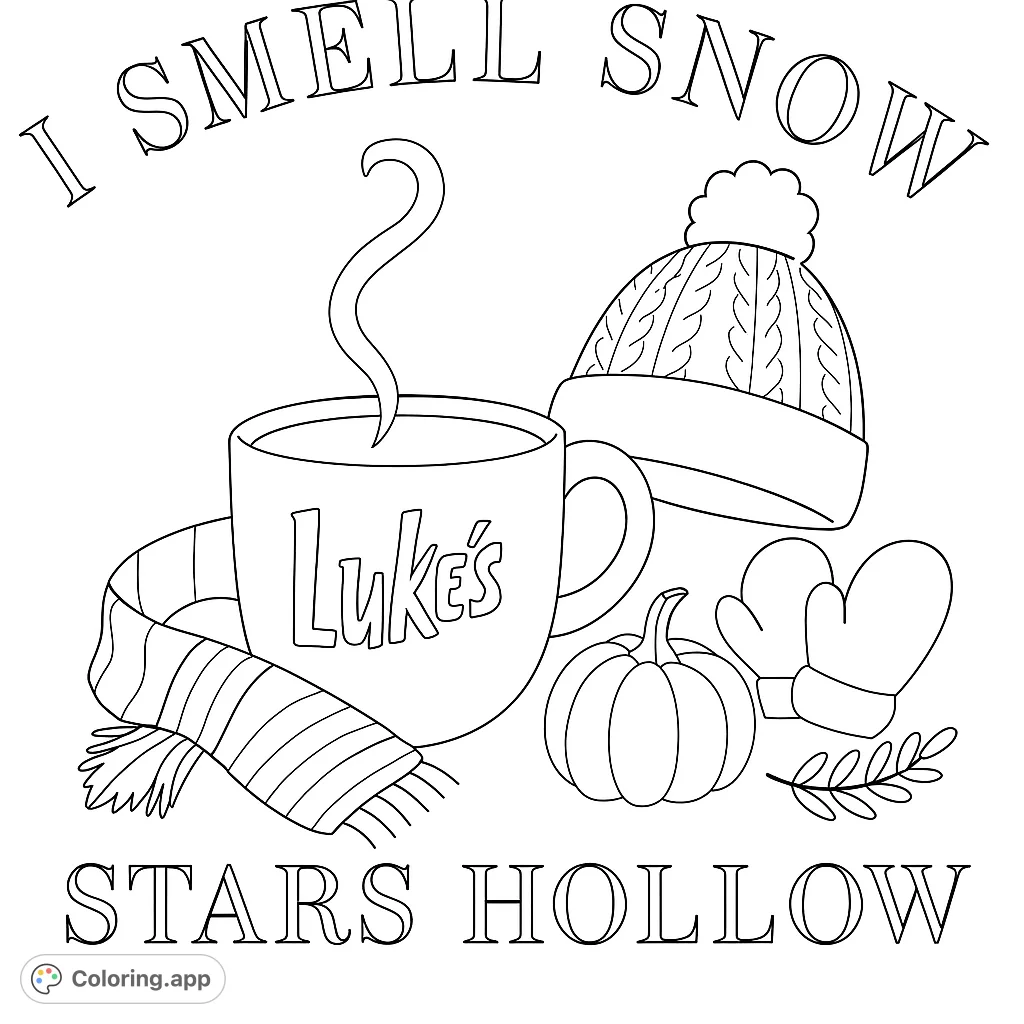 Cozy Autumn Winter Display - Coloring.app