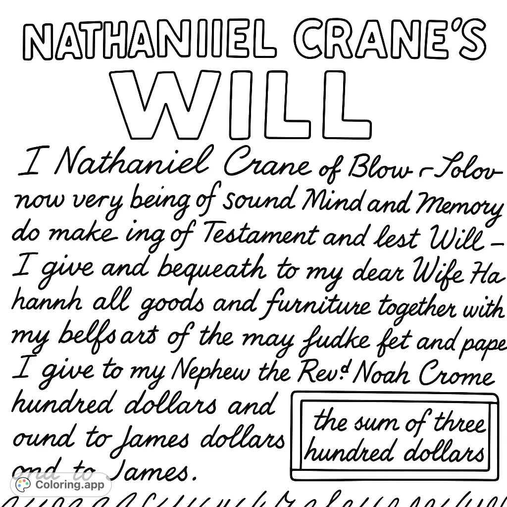 Vintage Handwritten Document - Coloring.app