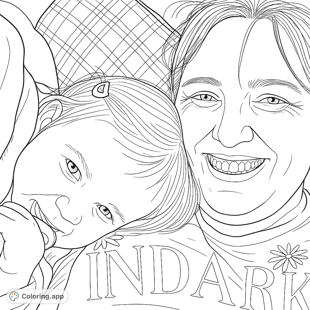 A heartwarming portrait of an adult and child sharing a joyful moment. Perfect for a bonding activity, this image captures affection in a delightful scene.