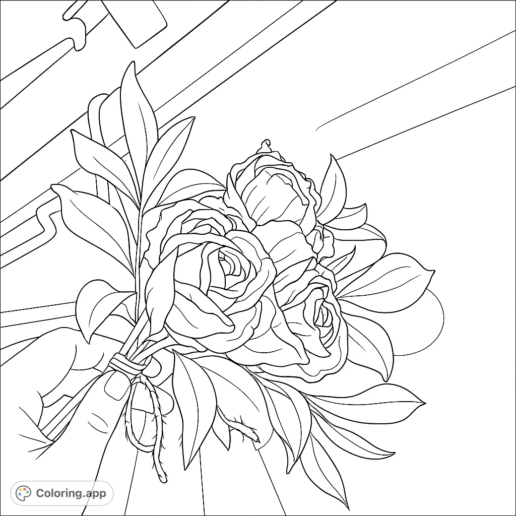 A charming bouquet of unique roses, intricately detailed and held gently, invites a burst of creativity. Perfect for exploring vibrant color combinations.