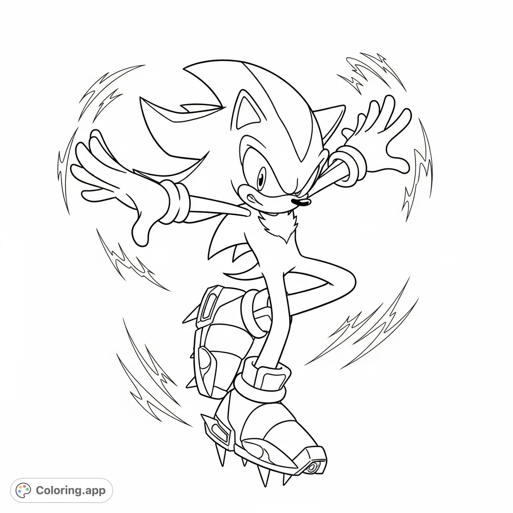 Witness the electrifying fusion of Sonic and Shadow in a dynamic dance pose. A high-energy character combining iconic features, perfect for fans.
