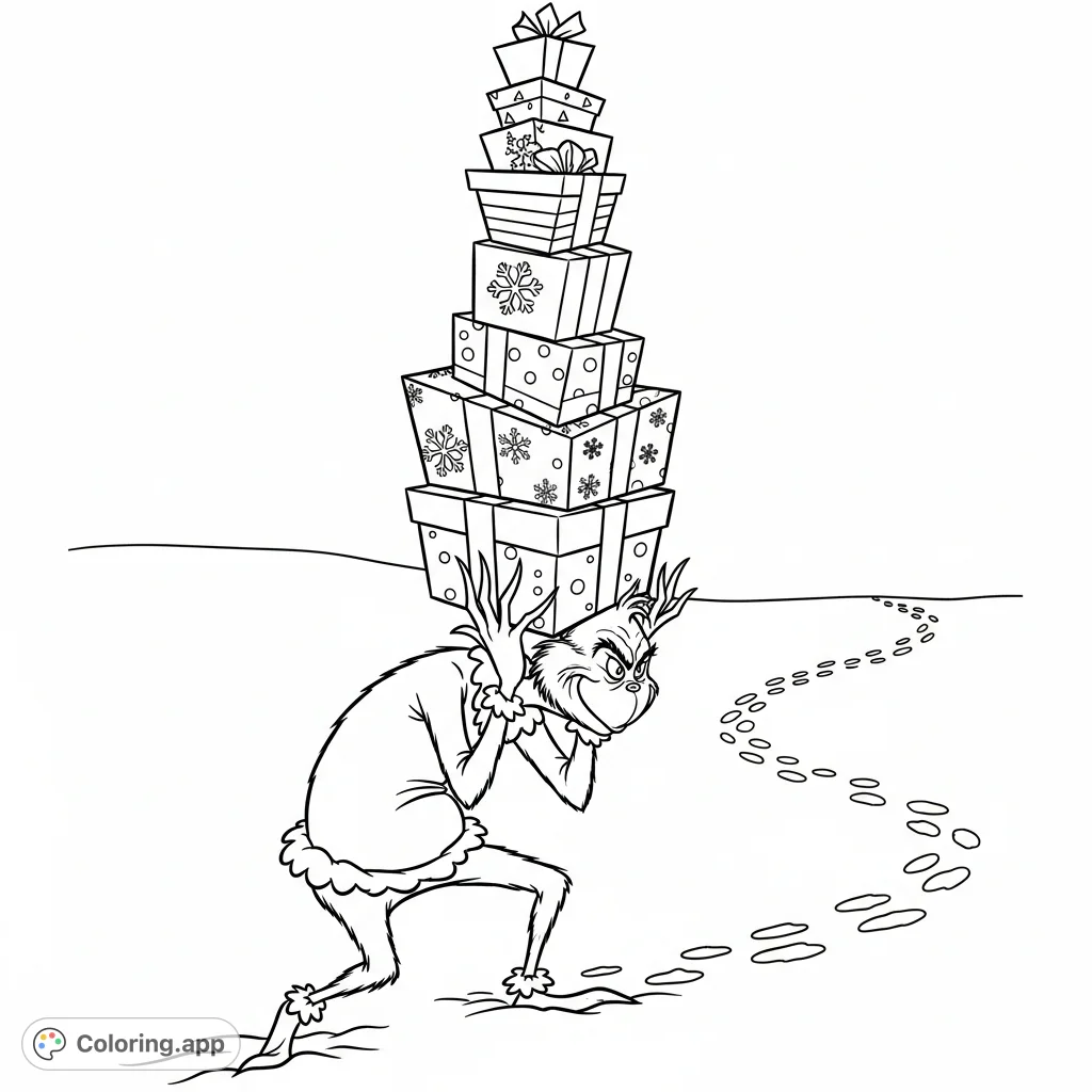 Grinch s Precarious Gift Stack Coloring app grinch-s-precarious-gift-stack-coloring-app