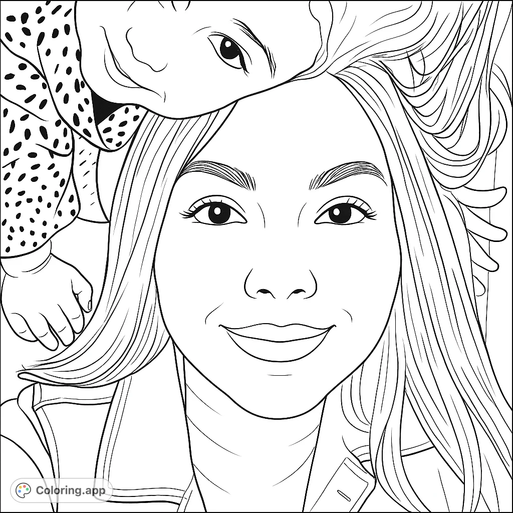 Capture a tender moment between a mother and child in this heartwarming coloring page. Perfect for celebrating family bonds and creating cherished memories.