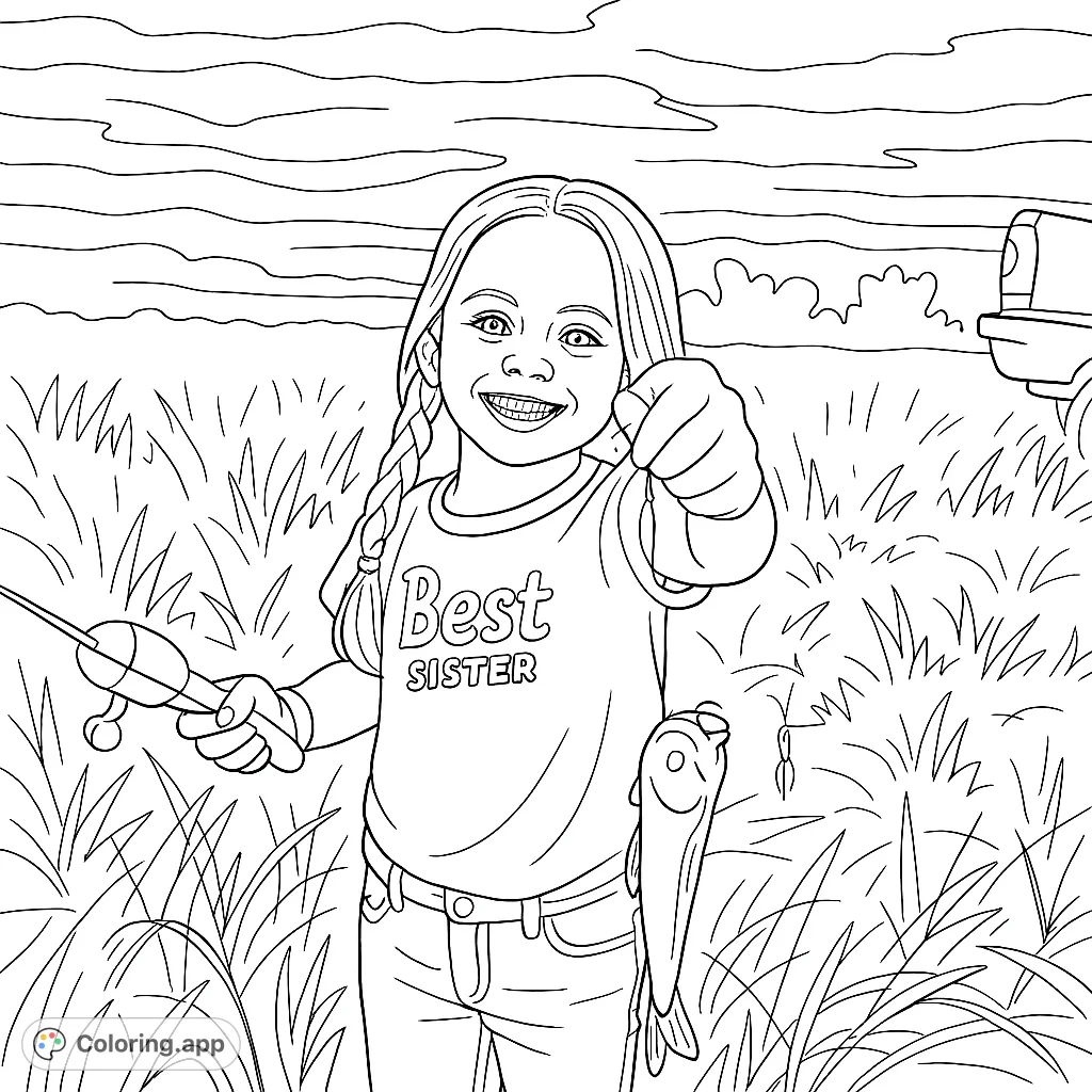 Catch Coloring First Fish Catch - Coloring.app
