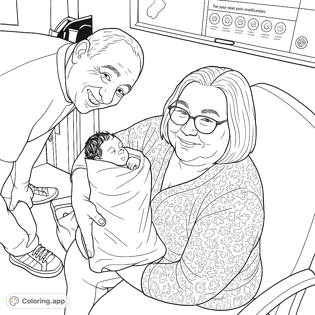 Capture the tender moment of a new baby being held by a family member, surrounded by love. A heartwarming scene perfect for celebrating new beginnings.