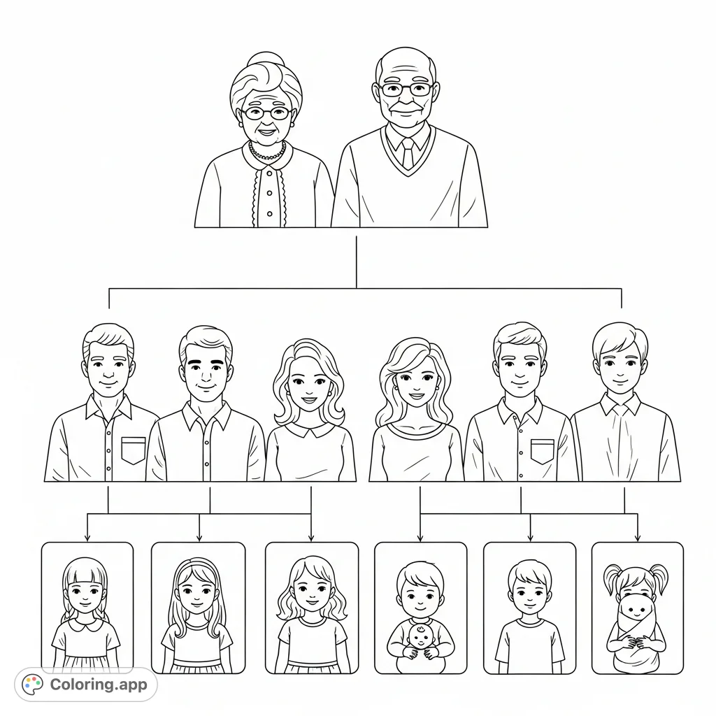Generations Family Chart Coloring.app