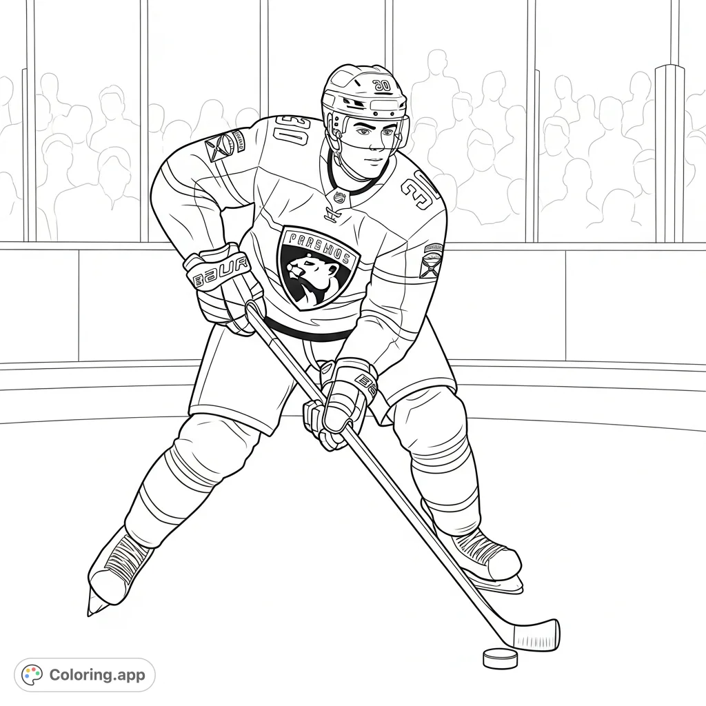 Capture the intensity of Brad Marchand playing hockey for the Florida Panthers. A dynamic action shot perfect for sports fans and aspiring athletes!