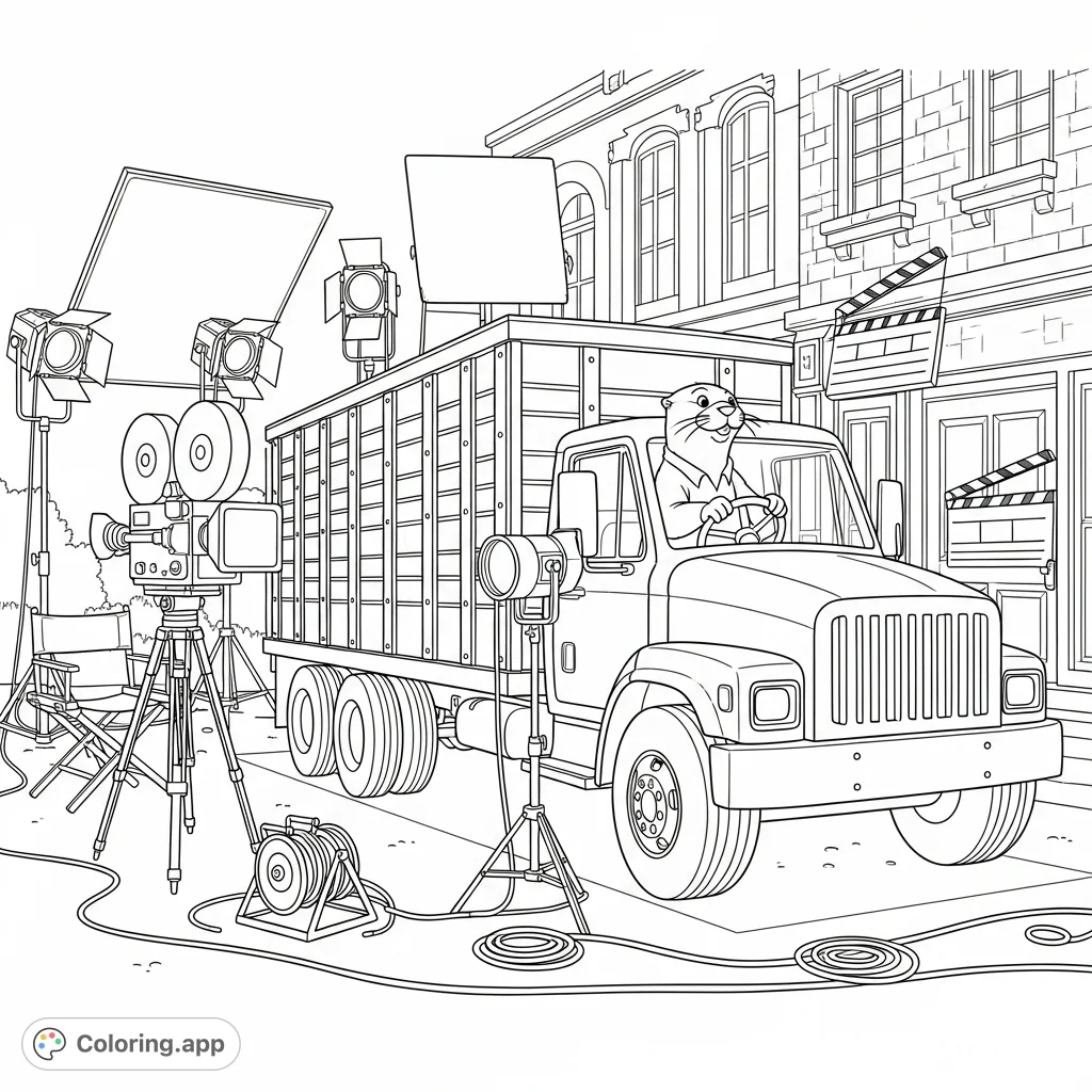 Join Mr. Otter on a bustling film set!