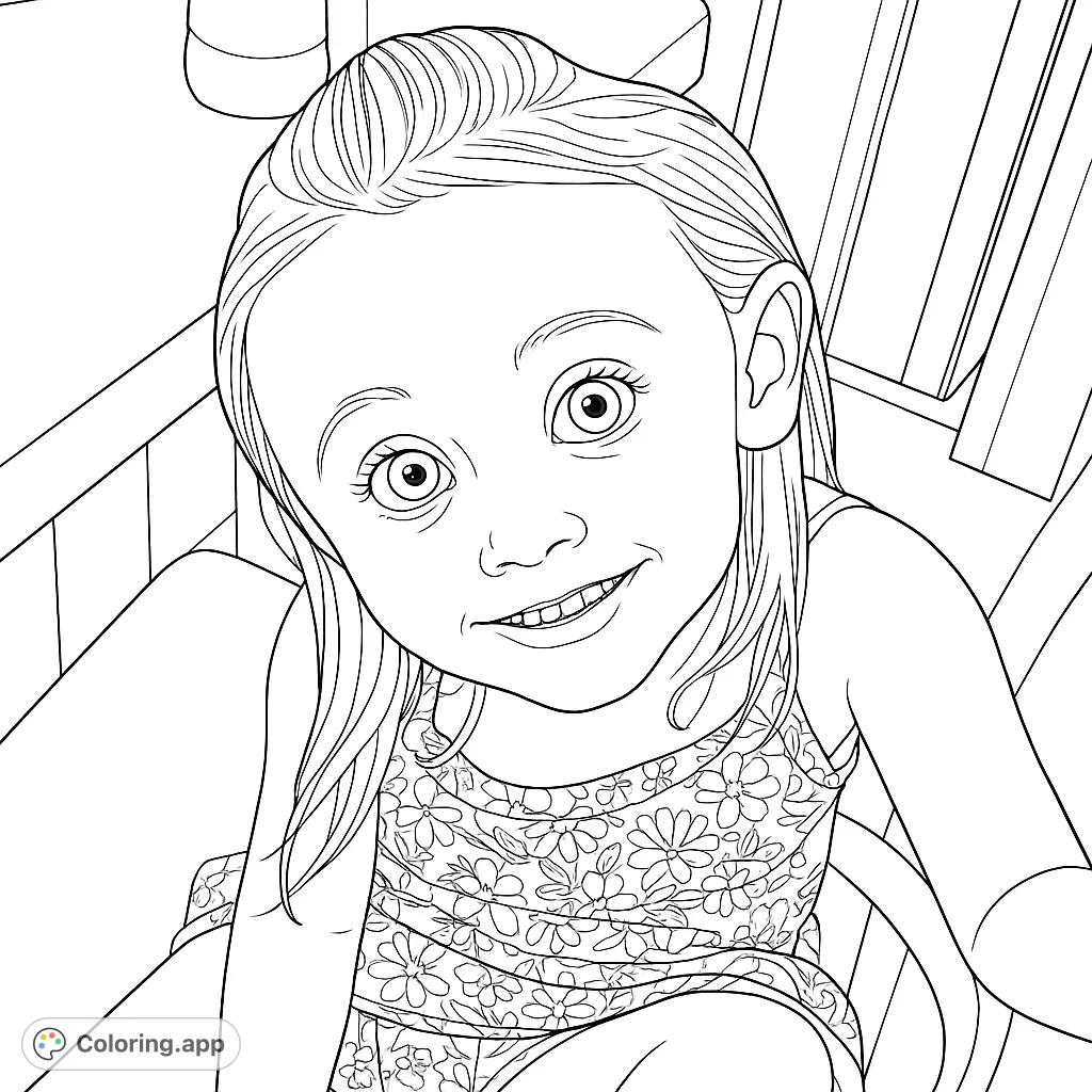 A cheerful child with a sweet smile, wearing a delightful floral sundress. Perfect for capturing childhood joy and creativity.