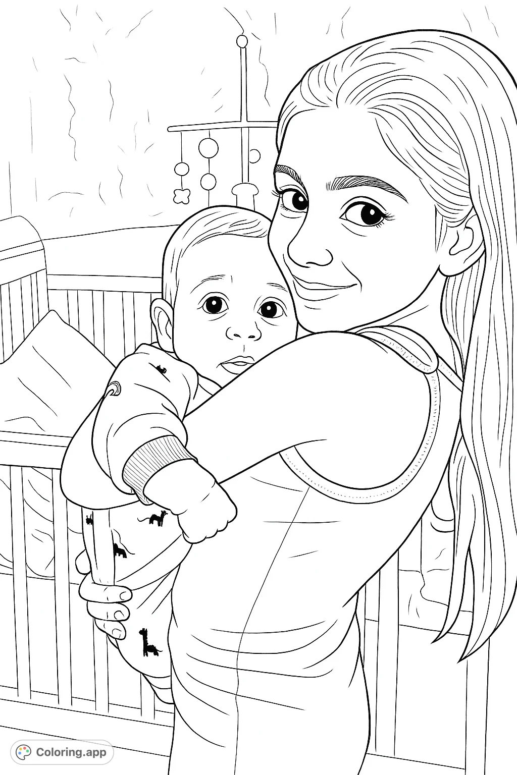 A heartwarming scene capturing the tender embrace between a smiling older sister and her sweet baby sibling, celebrating a special family bond.