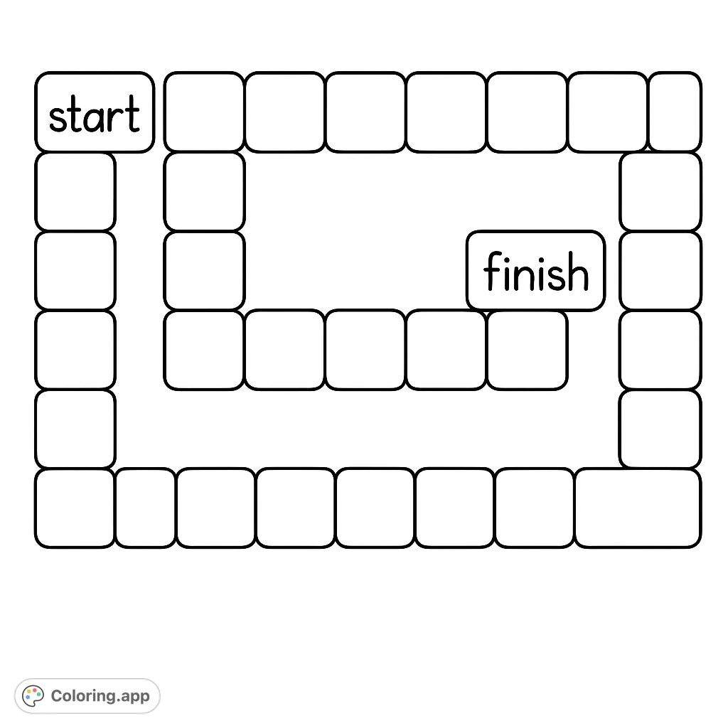 Fun Chart Path Fun Game Path Activity - Coloring.app