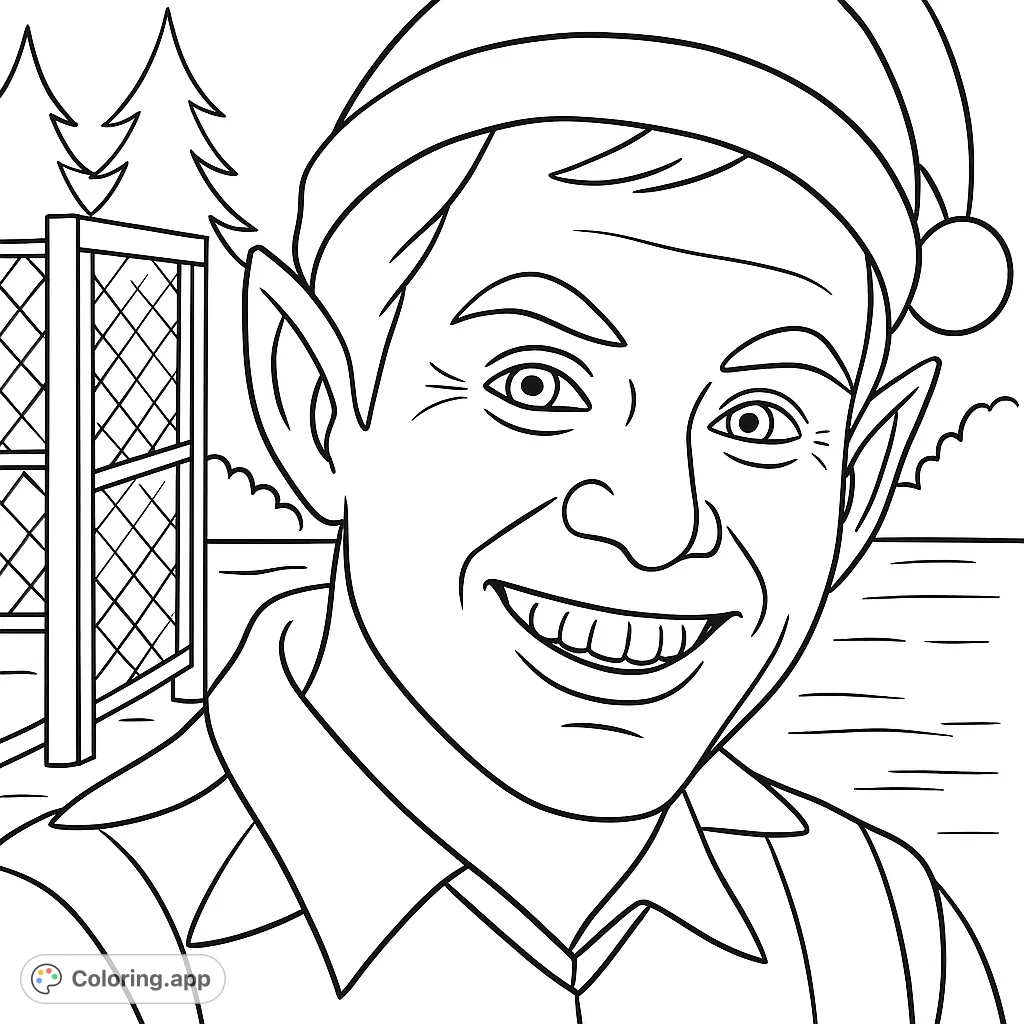 Capture the magic of an elf with a gentle smile and pointed ears. This elf coloring page offers intricate details for a whimsical fantasy adventure.