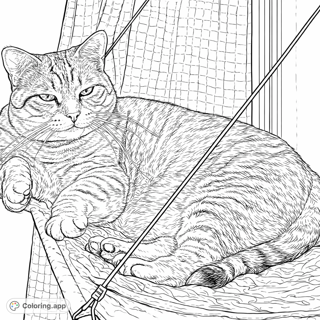 Capture the serene moment of a domestic cat lounging comfortably in a sunbeam. Features intricate fur patterns and a cozy setting, perfect for relaxation.