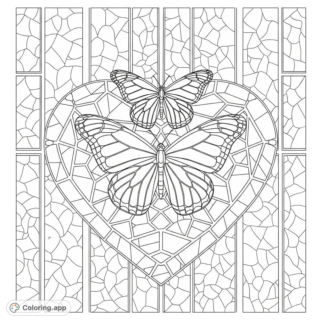 Stained Glass Butterfly Coloring Pages Gráfico por Asma Store Stained Glass Butterfly Coloring Pages Gráfico por Asma Store