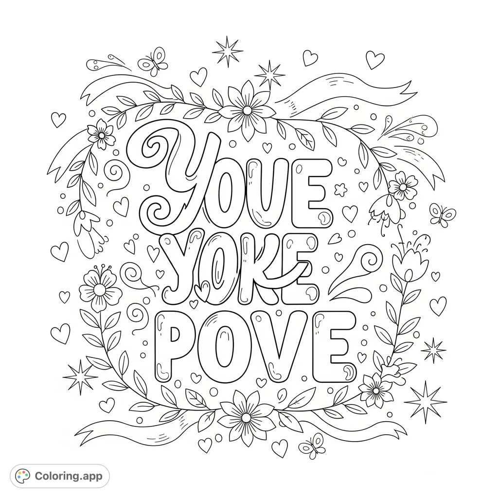 A charming stoner quote adorned with delicate floral patterns, hearts, and butterflies, perfect for creative expression and relaxation.