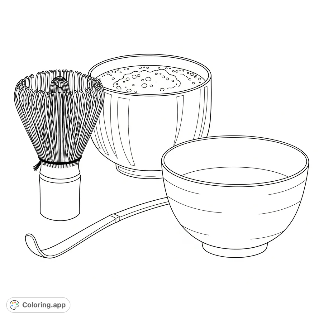 Matcha Colouring In Matcha Tea Ritual - Coloring.app