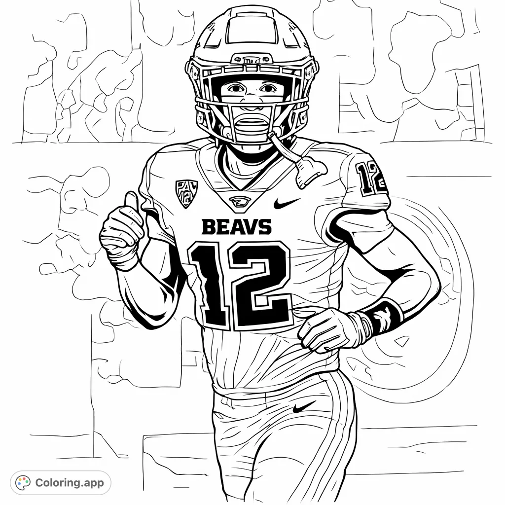 Dynamic Football Dynamic Football Player Action - Coloring.app