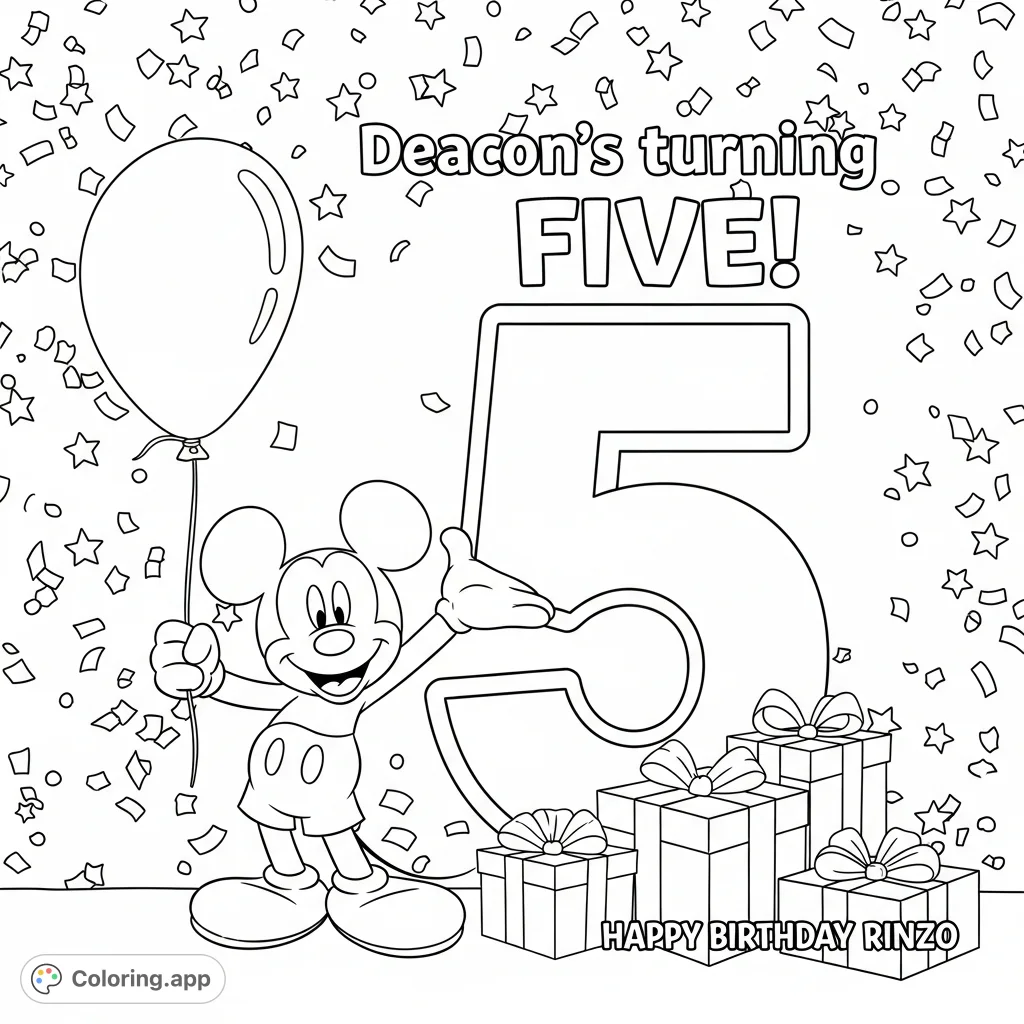 " amidst confetti and gifts.