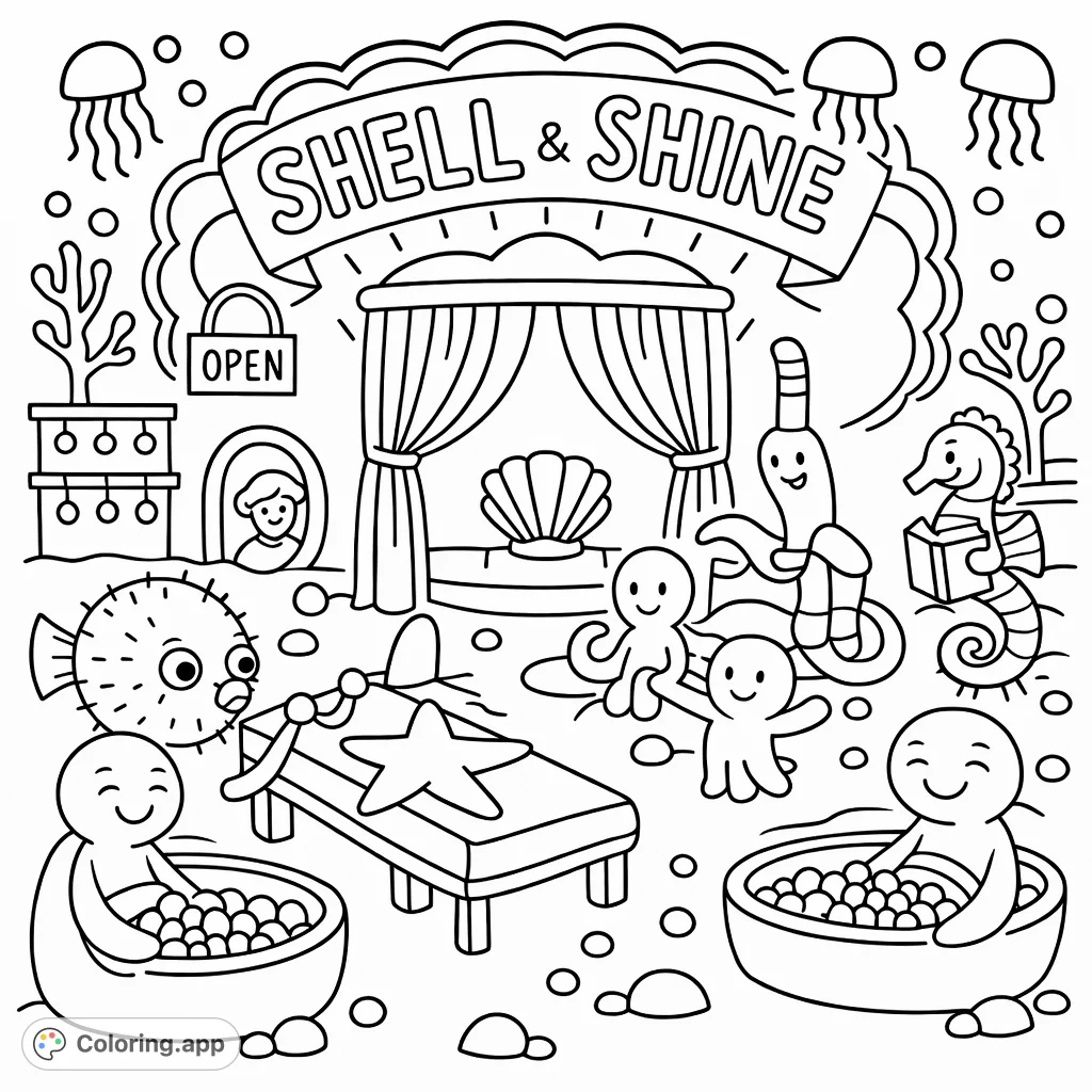 Dive into an adorable undersea spa adventure! Fun creatures enjoy bubbly baths and makeovers.