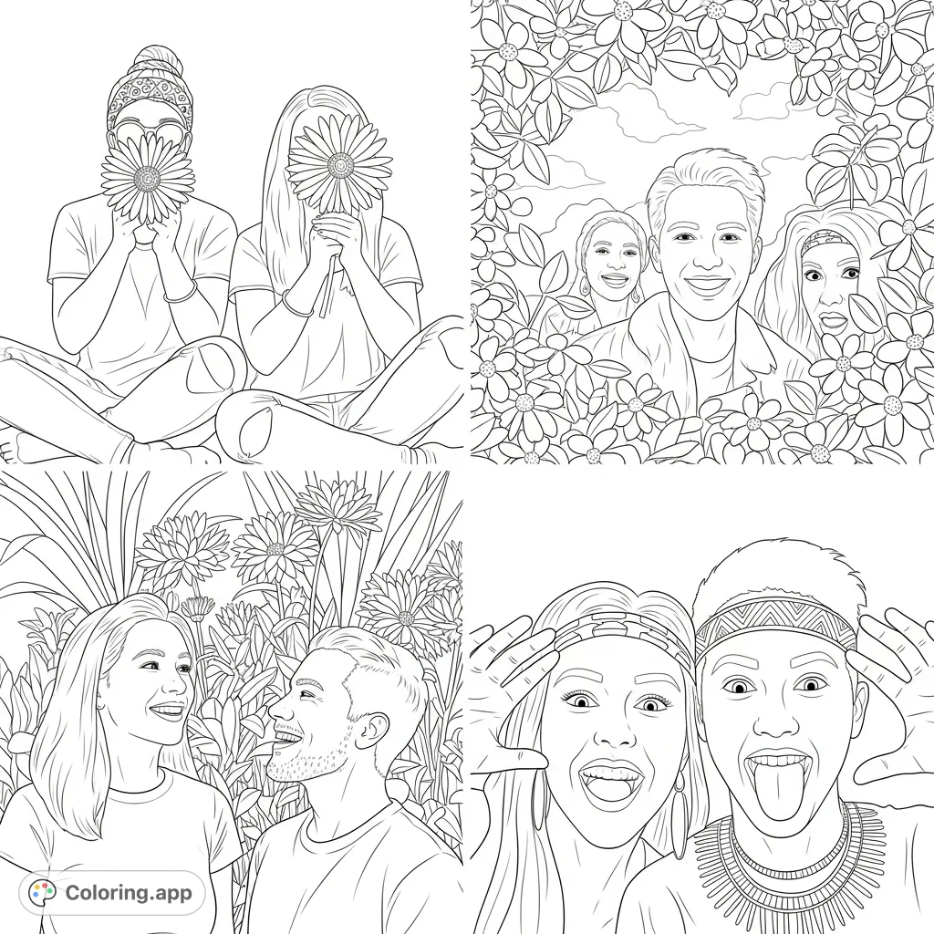 Collaged Coloring Joyful Playful Collage - Coloring.app