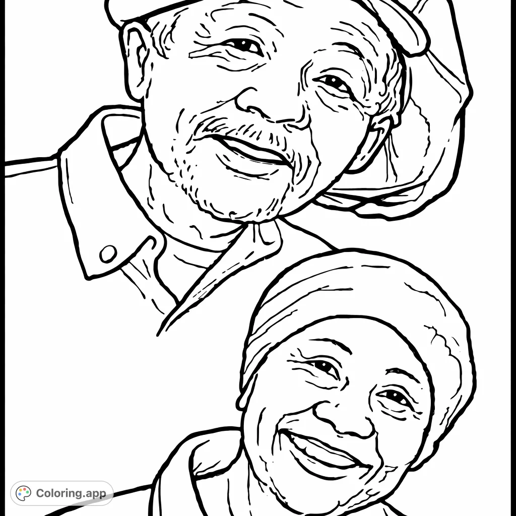 Two peaceful faces in a restful pose offer a tranquil coloring escape. Enjoy filling in the serene details and intimate moment.