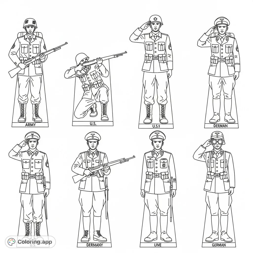 S. and German army men figures!